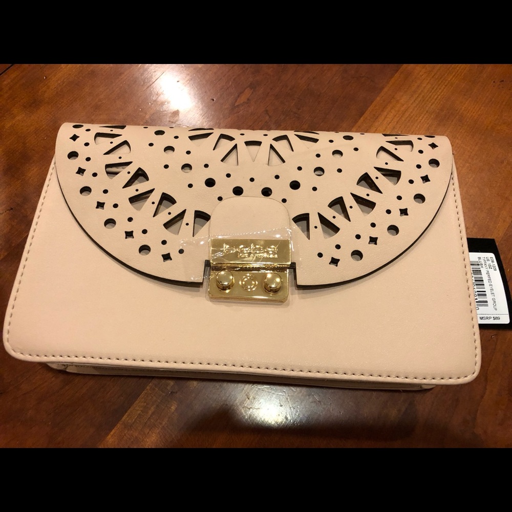 Bebe Tiffany Perfed Clutch crossbody Handbag Purse
